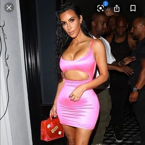 Cut To The Chase Mini Dress - Hot Pink